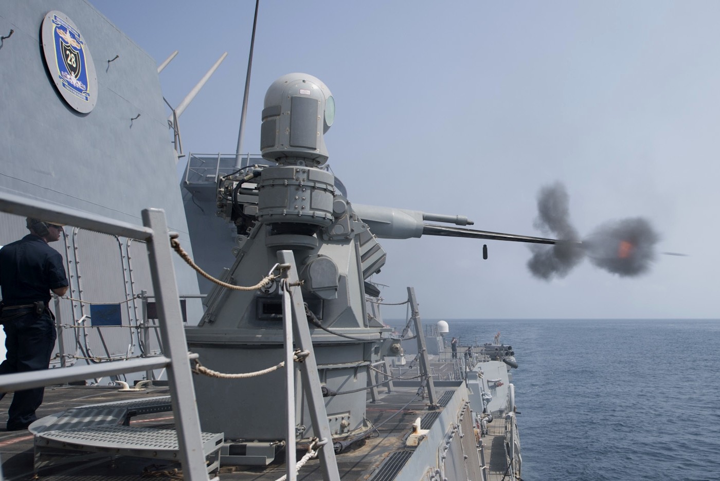 ddg-109 uss jason dunham arleigh burke class guided missile destroyer aegis us navy mk.38 mod.2 machine gun 49
