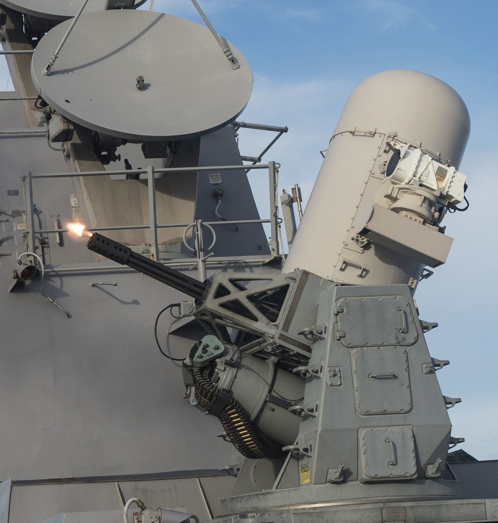 ddg-110 uss william p. lawrence arleigh burke class guided missile destroyer aegis us navy mk.15 phalanx ciws fire 16