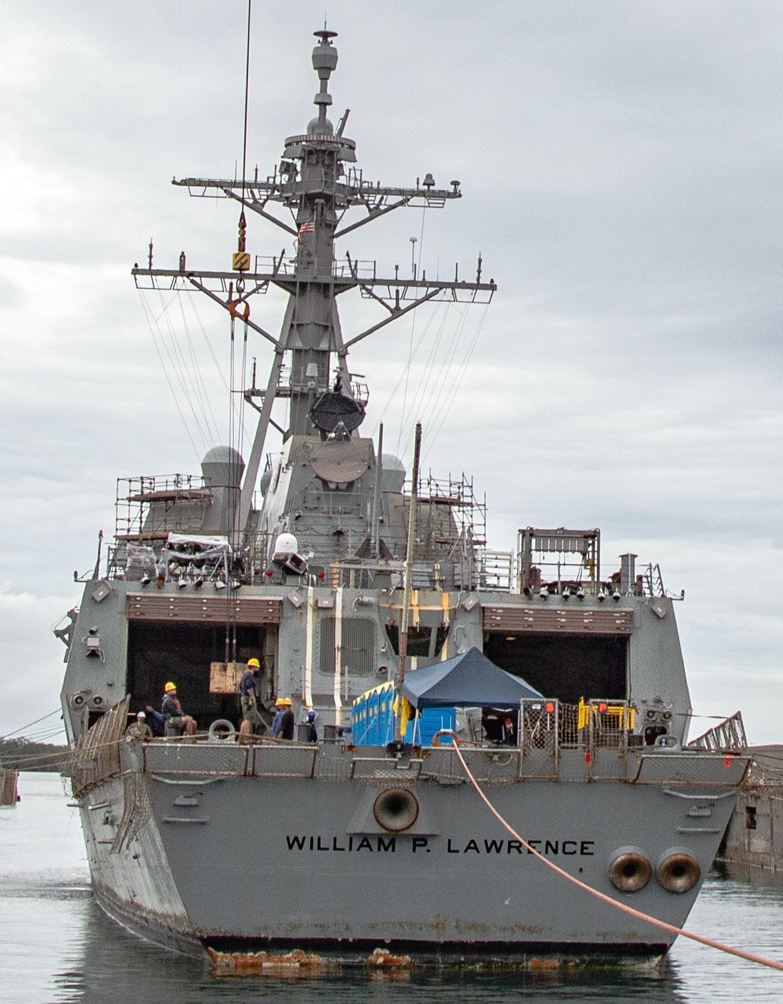 ddg-110 uss william p. lawrence arleigh burke class guided missile destroyer aegis us navy pearl harbor naval shipyard 77