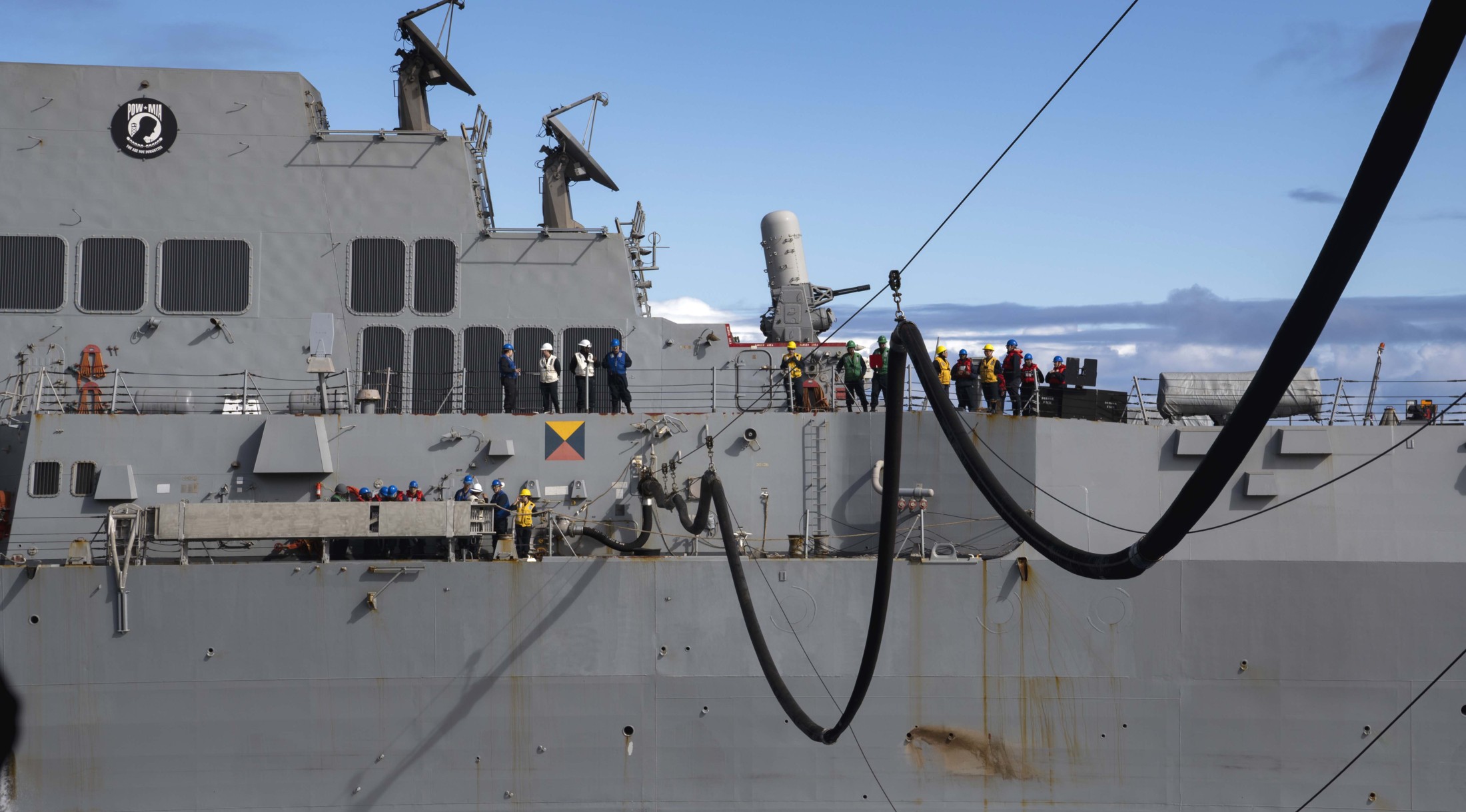 ddg-110 uss william p. lawrence arleigh burke class guided missile destroyer aegis us navy replenishment ras 88