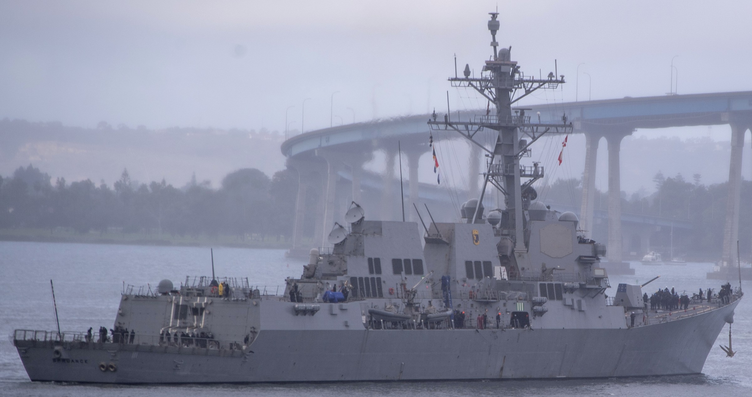 uss spruance ddg-111 guided missile destroyer departing naval base san diego california november 2025
