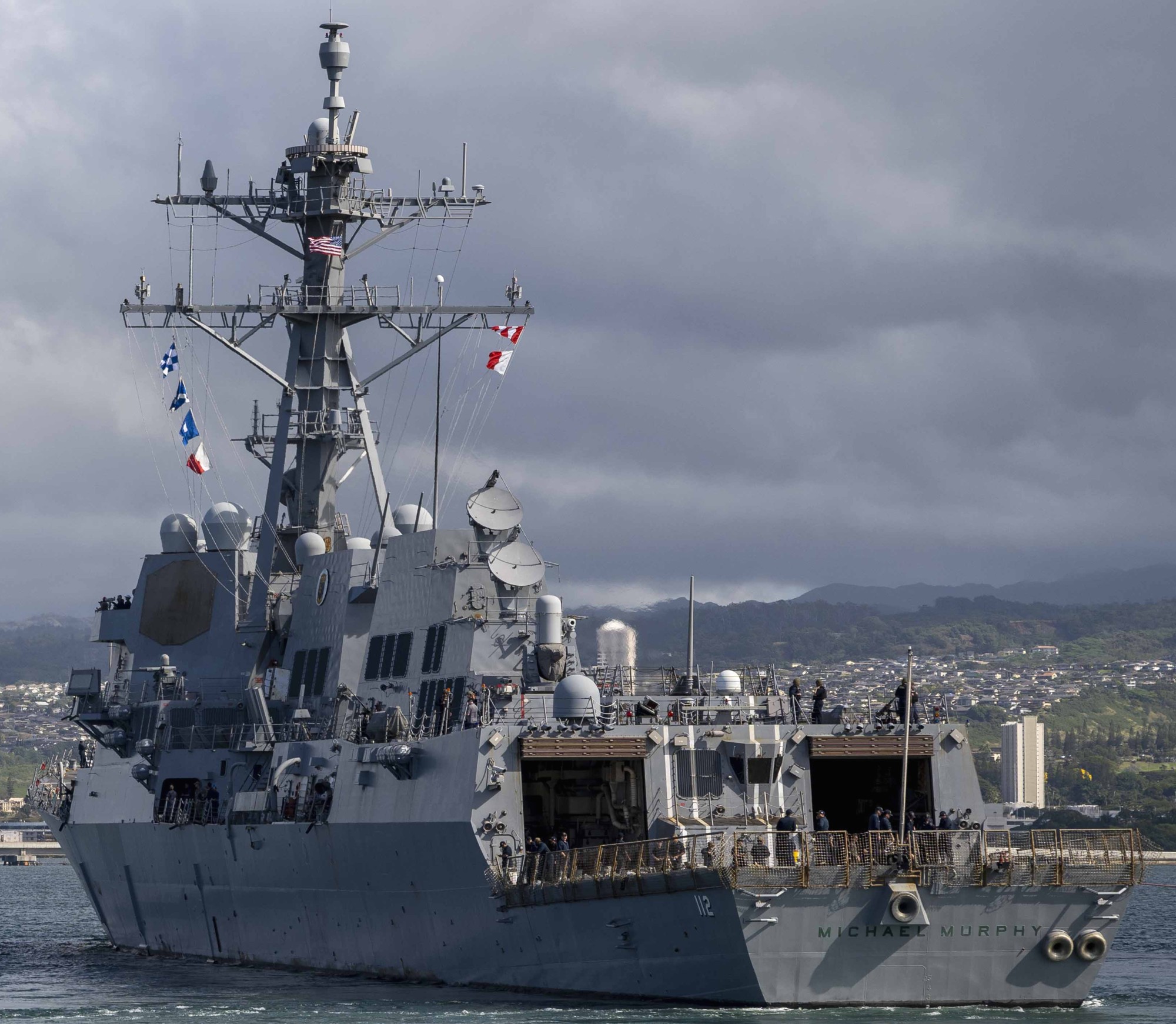 uss michael murphy ddg-112 departing joint base pearl harbor hickam hawaii march 2025