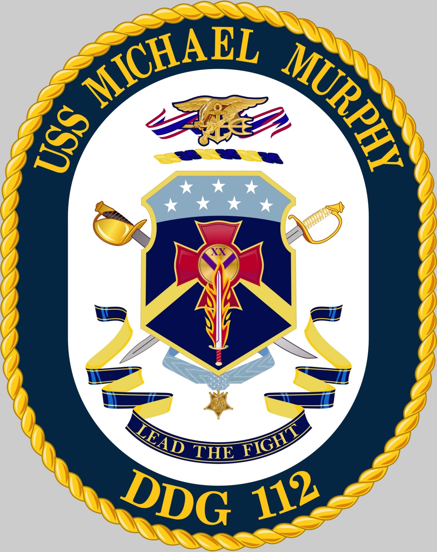 ddg-112 uss michael murphy insignia crest patch badge arleigh burke class guided missile destroyer us navy 02c
