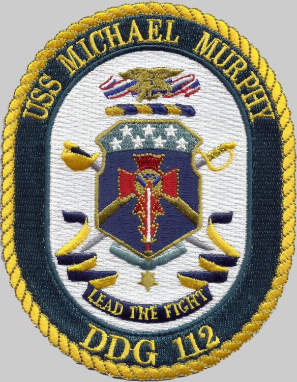 ddg-112 uss michael murphy insignia crest patch badge arleigh burke class guided missile destroyer us navy 03p