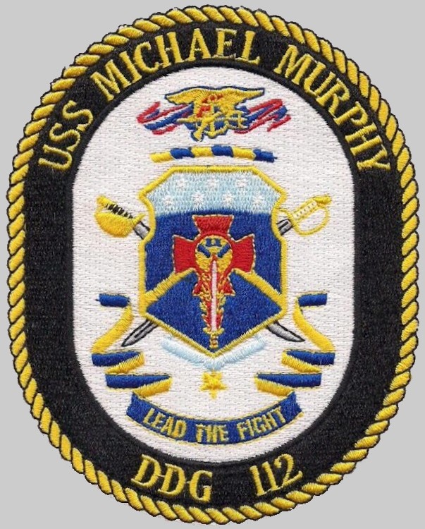 ddg-112 uss michael murphy insignia crest patch badge arleigh burke class guided missile destroyer us navy 04p