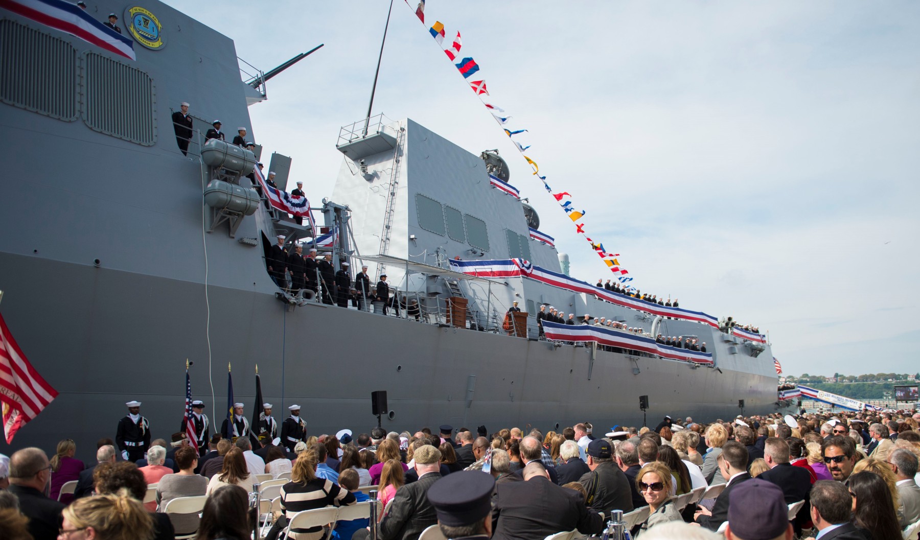 ddg-112 uss michael murphy arleigh burke class guided missile destroyer aegis us navy commissioning new york 76p