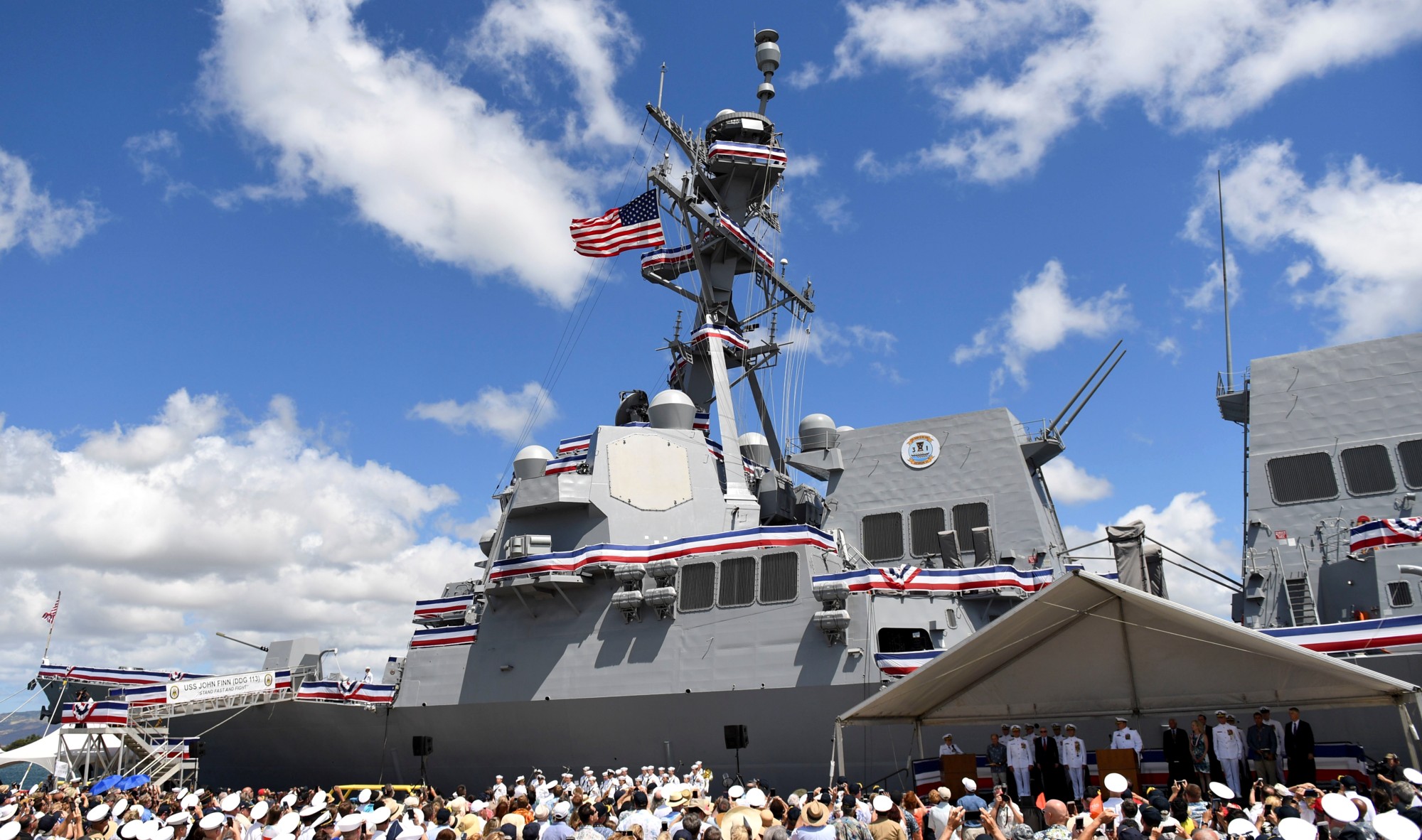 ddg-113 uss john finn arleigh burke class guided missile destroyer us navy aegis 19 commissioning