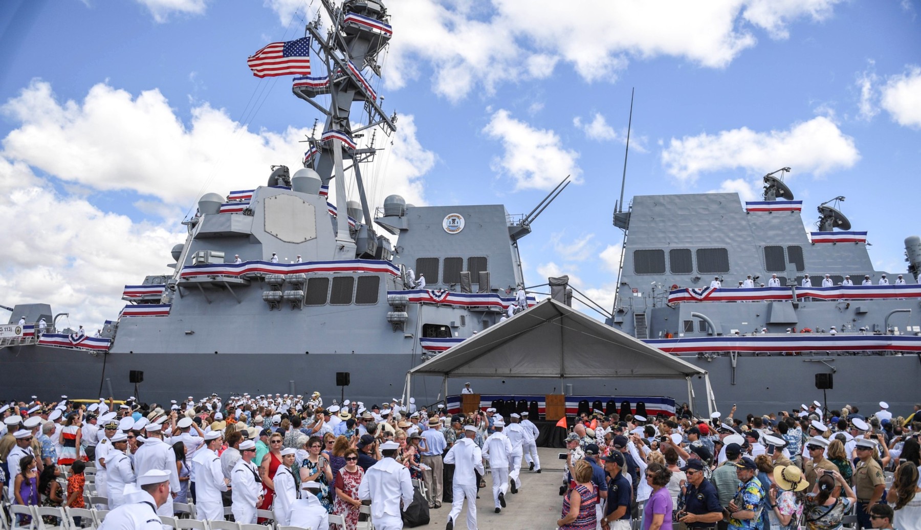 ddg-113 uss john finn arleigh burke class guided missile destroyer us navy aegis 20 commissioning ceremony