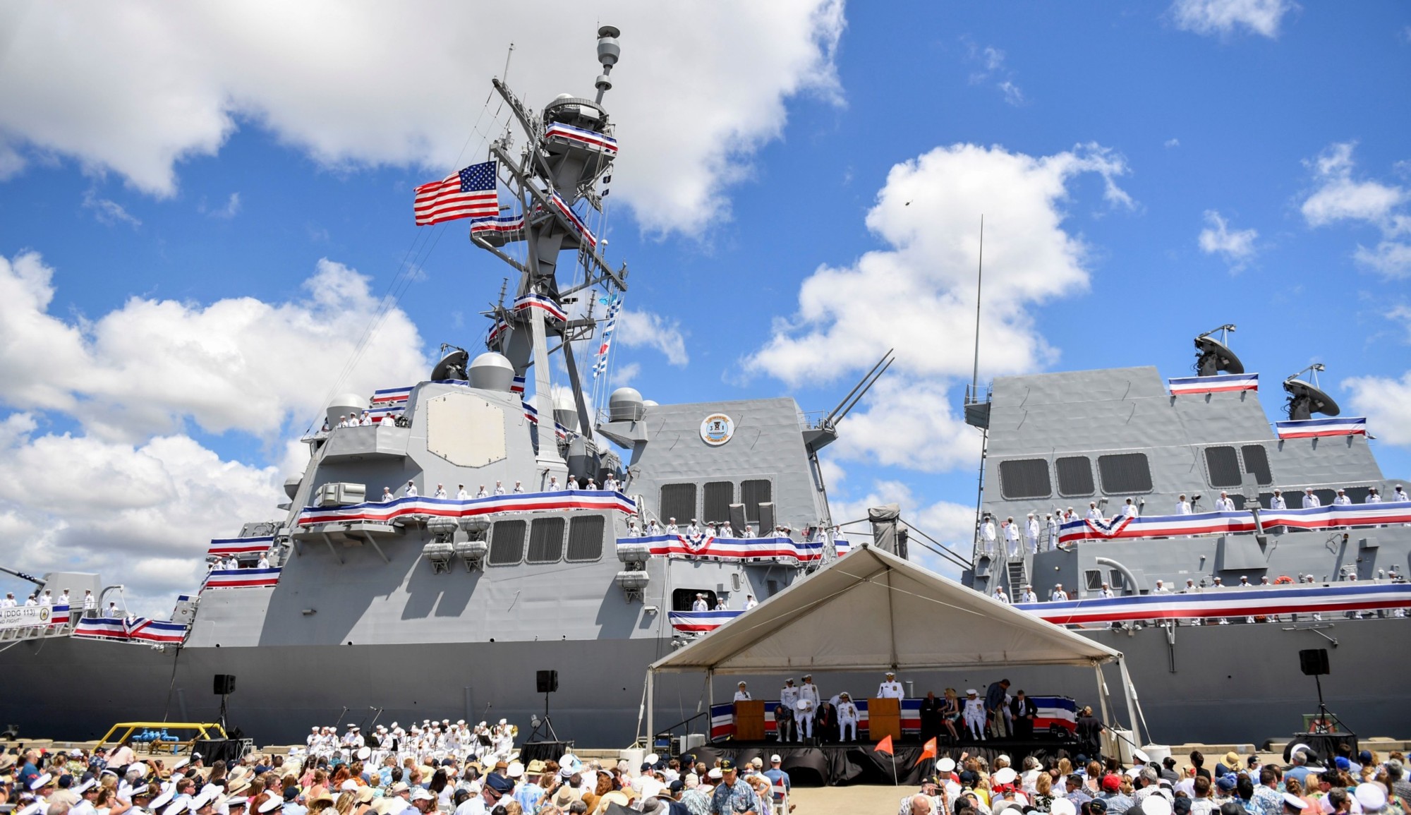 ddg-113 uss john finn arleigh burke class guided missile destroyer us navy aegis 21 commissioning pearl harbor hawaii
