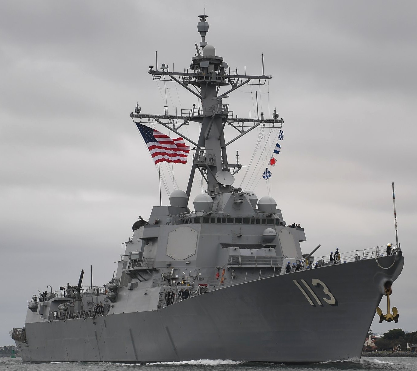 ddg-113 uss john finn arleigh burke class guided missile destroyer us navy aegis 31 homeport san diego