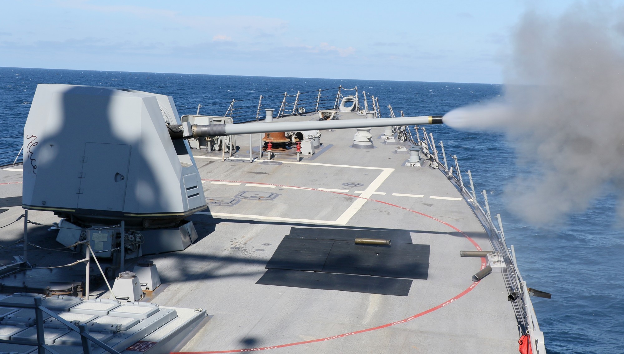 ddg-113 uss john finn arleigh burke class guided missile destroyer aegis us navy mk.45 gun fire 59