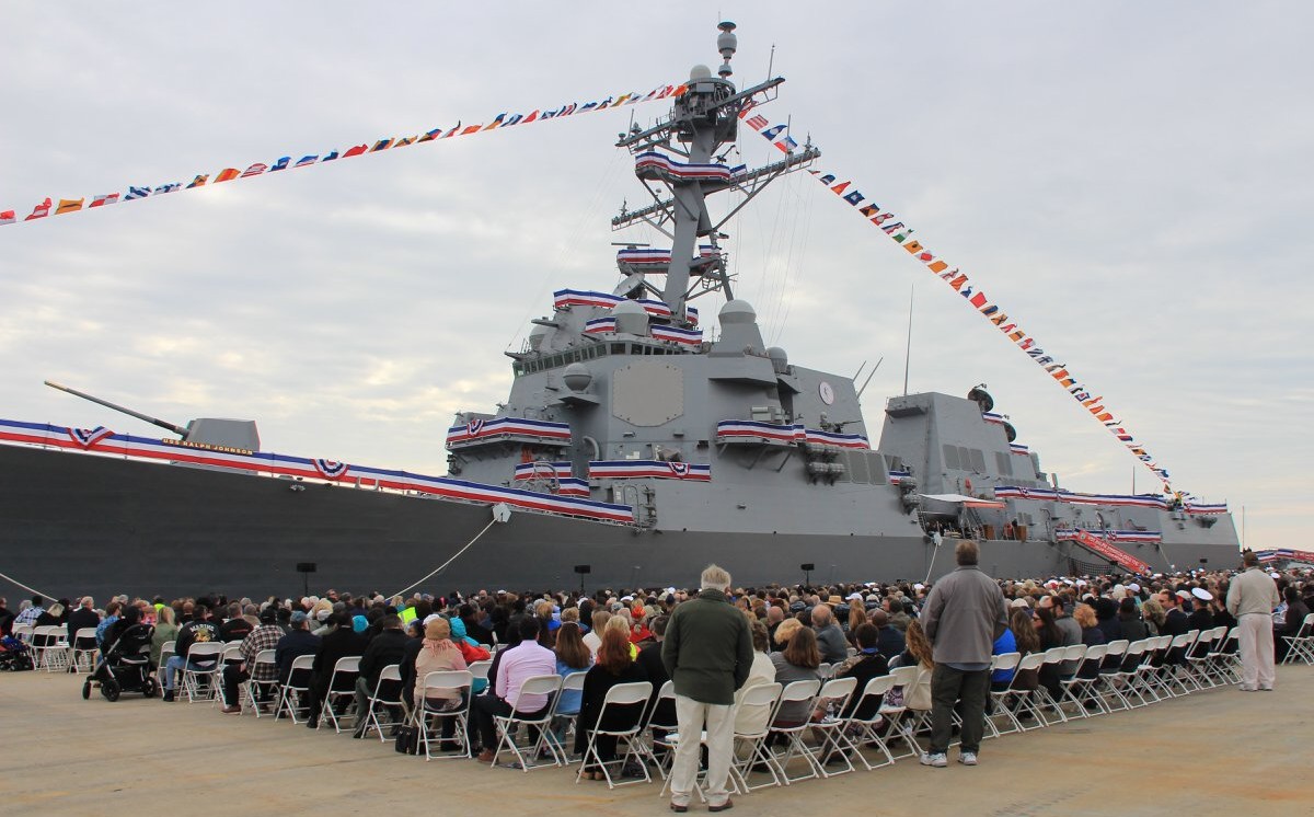 ddg-114 uss ralph johnson arleigh burke class guided missile destroyer us navy aegis 10 commissioning charleston sc