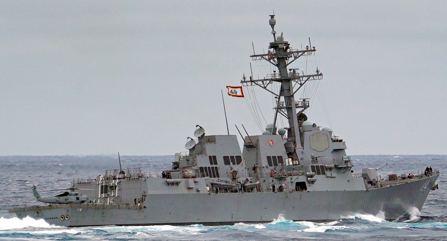 ddg-114 uss ralph johnson arleigh burke class guided missile destroyer us navy aegis huntington ingalls hii 25x