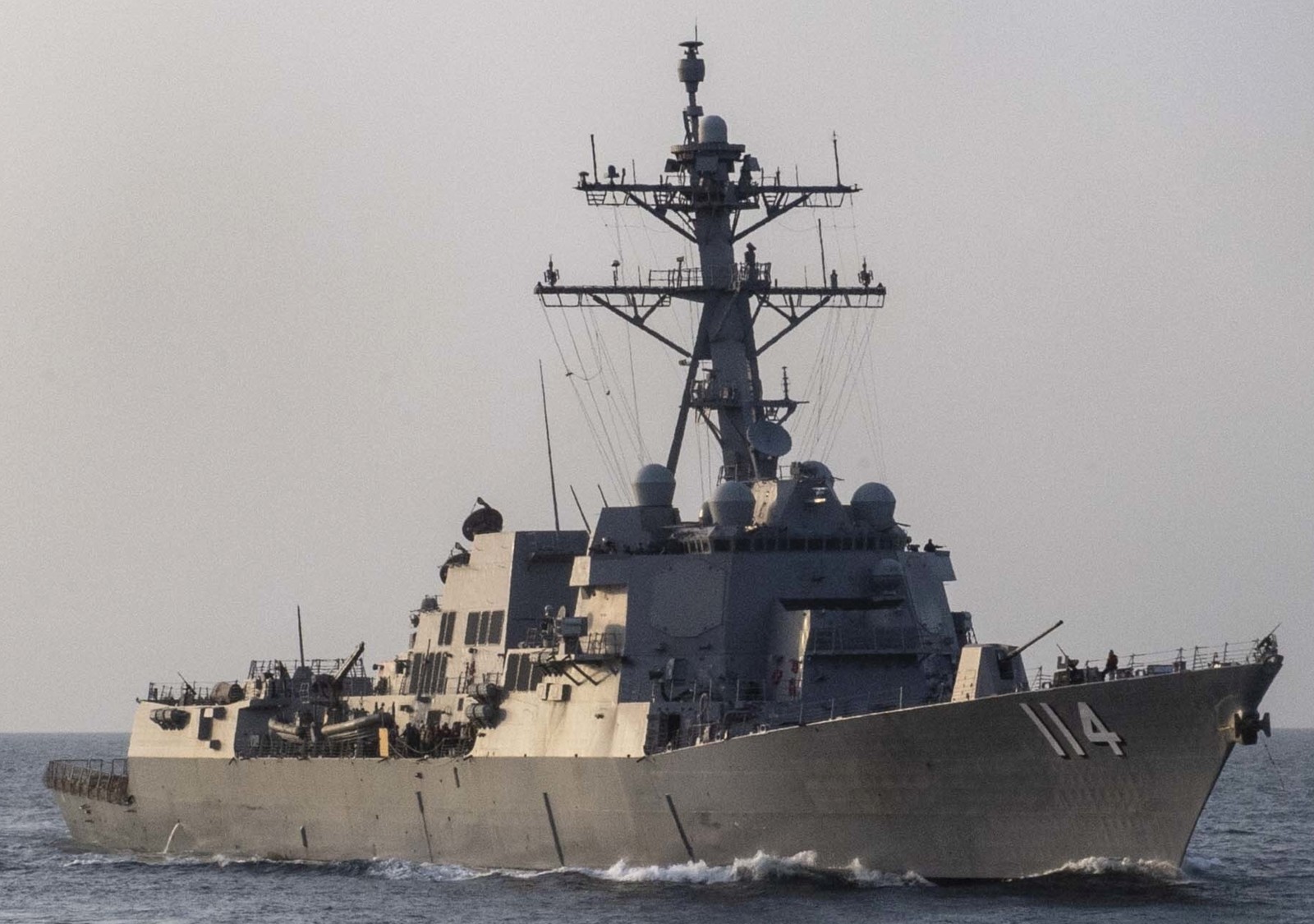 ddg-114 uss ralph johnson arleigh burke class guided missile destroyer us navy aegis 41 arabian gulf