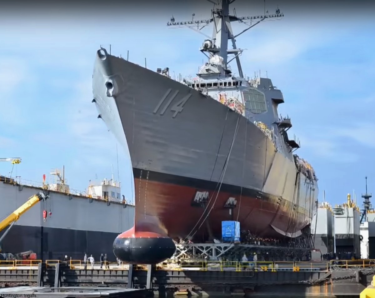 ddg-114 uss ralph johnson arleigh burke class guided missile destroyer us navy aegis 47 huntington ingalls shipbuilding