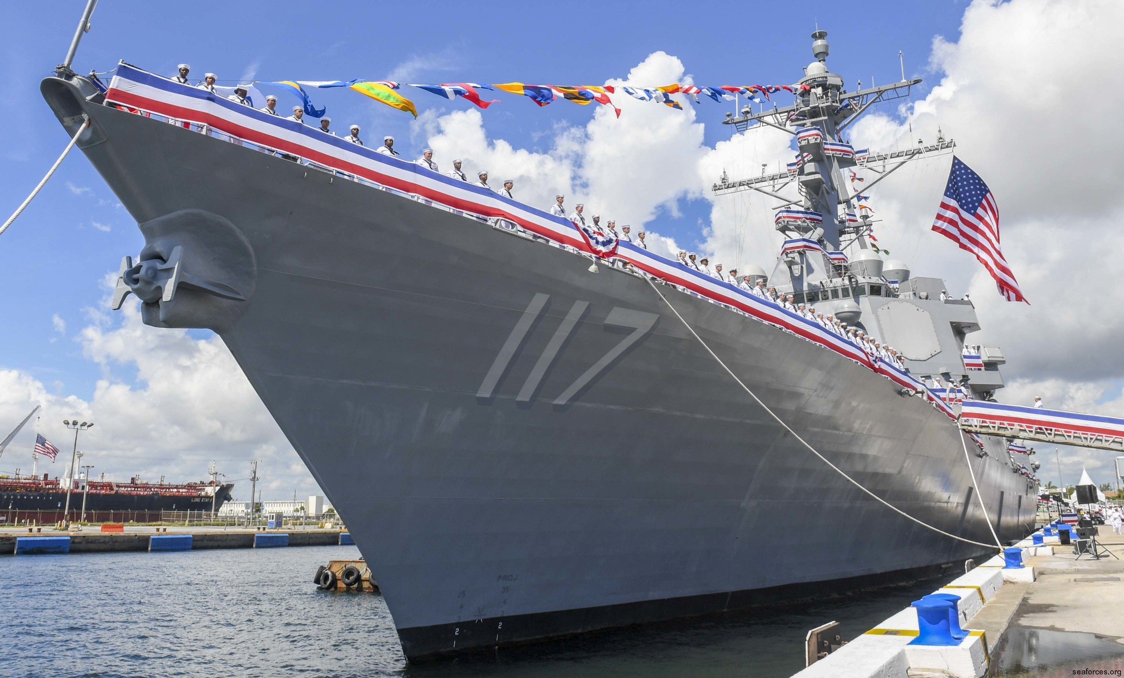 ddg-117 uss paul ignatius arleigh burke class guided missile destroyer us navy aegis 10 commissioning port everglades