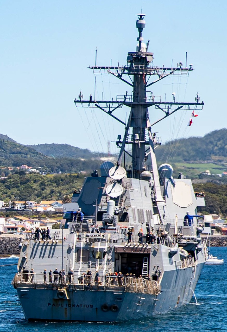 ddg-117 uss paul ignatius arleigh burke class guided missile destroyer aegis us navy azores 44