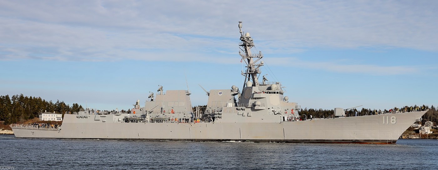 ddg-118 uss daniel inouye arleigh burke class guided missile destroyer us navy aegis bath gdbiw 11 builder's trials