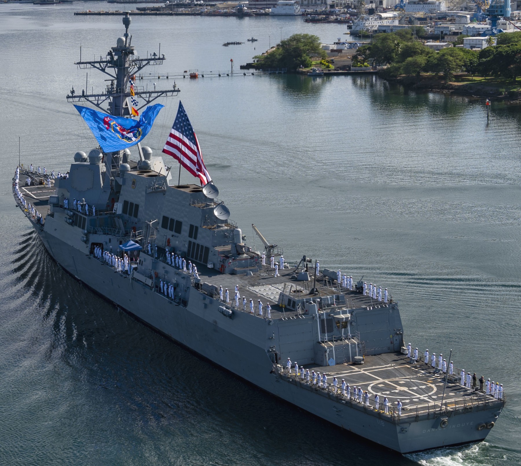 ddg-118 uss daniel inouye arleigh burke class guided missile destroyer us navy aegis bath gdbiw 21