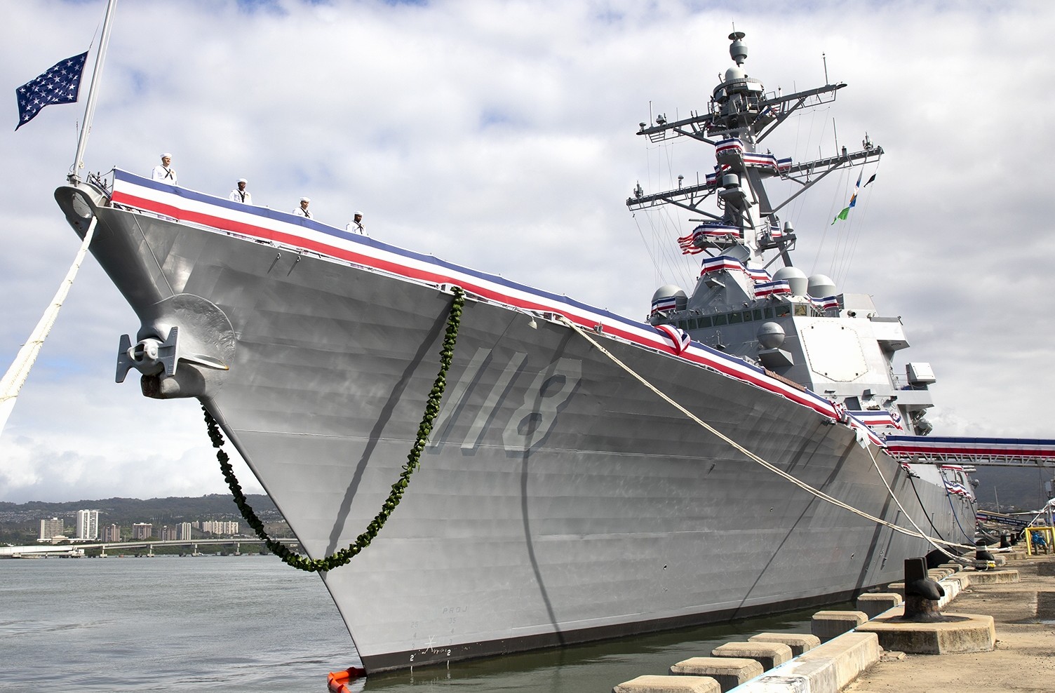 ddg-118 uss daniel inouye arleigh burke class guided missile destroyer us navy commissioning ceremony joint base pearl harbor hickam hawaii 27