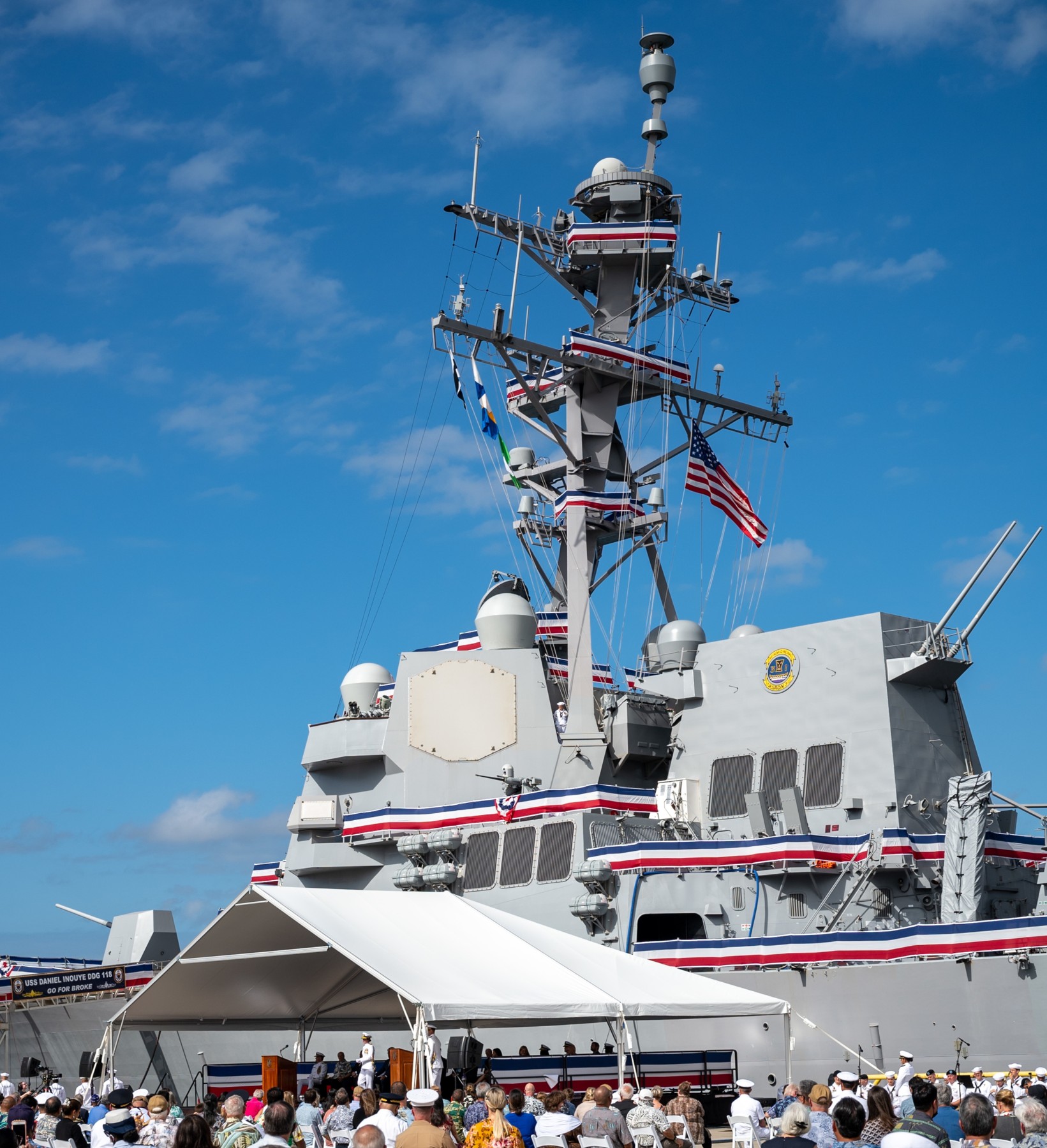 ddg-118 uss daniel inouye arleigh burke class guided missile destroyer us navy commissioning ceremony joint base pearl harbor hickam hawaii 29