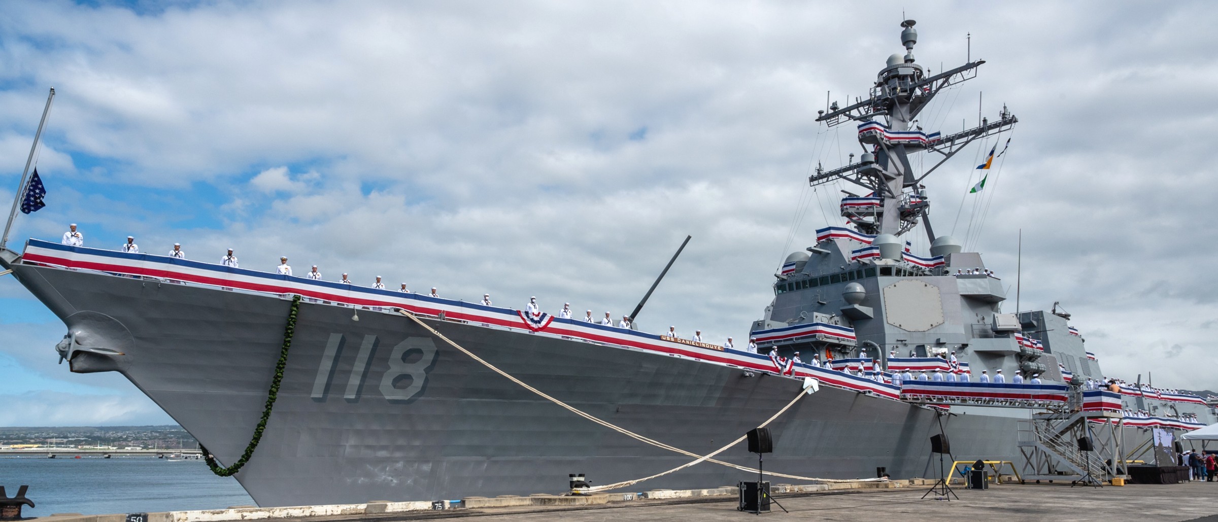 ddg-118 uss daniel inouye arleigh burke class guided missile destroyer aegis us navy commissioning 38