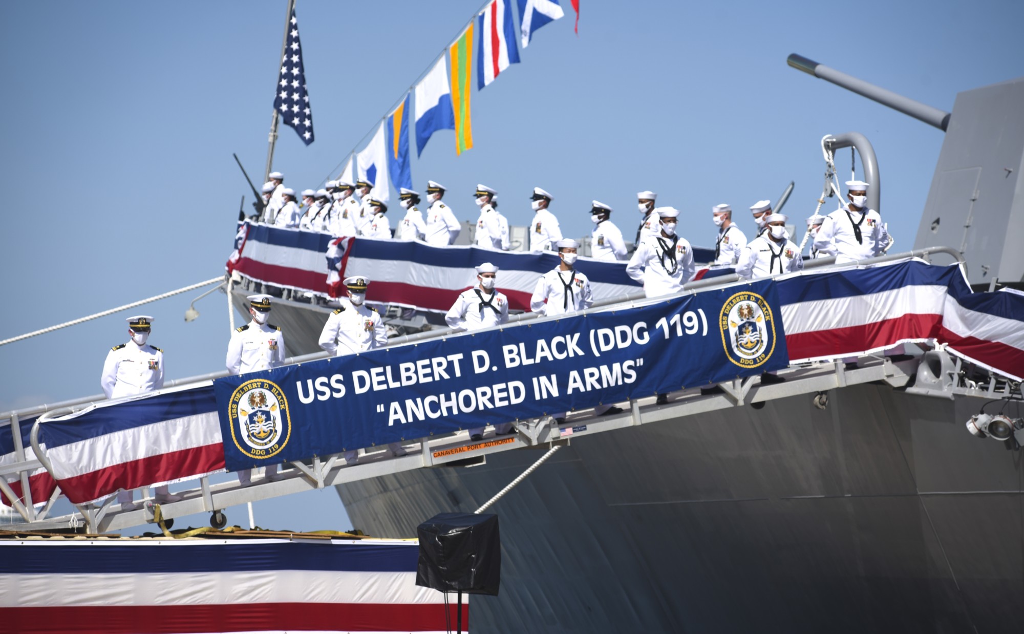 ddg-119 uss delbert d. black arleigh burke class guided missile destroyer us navy aegis commissioning ceremony port canaveral florida 12