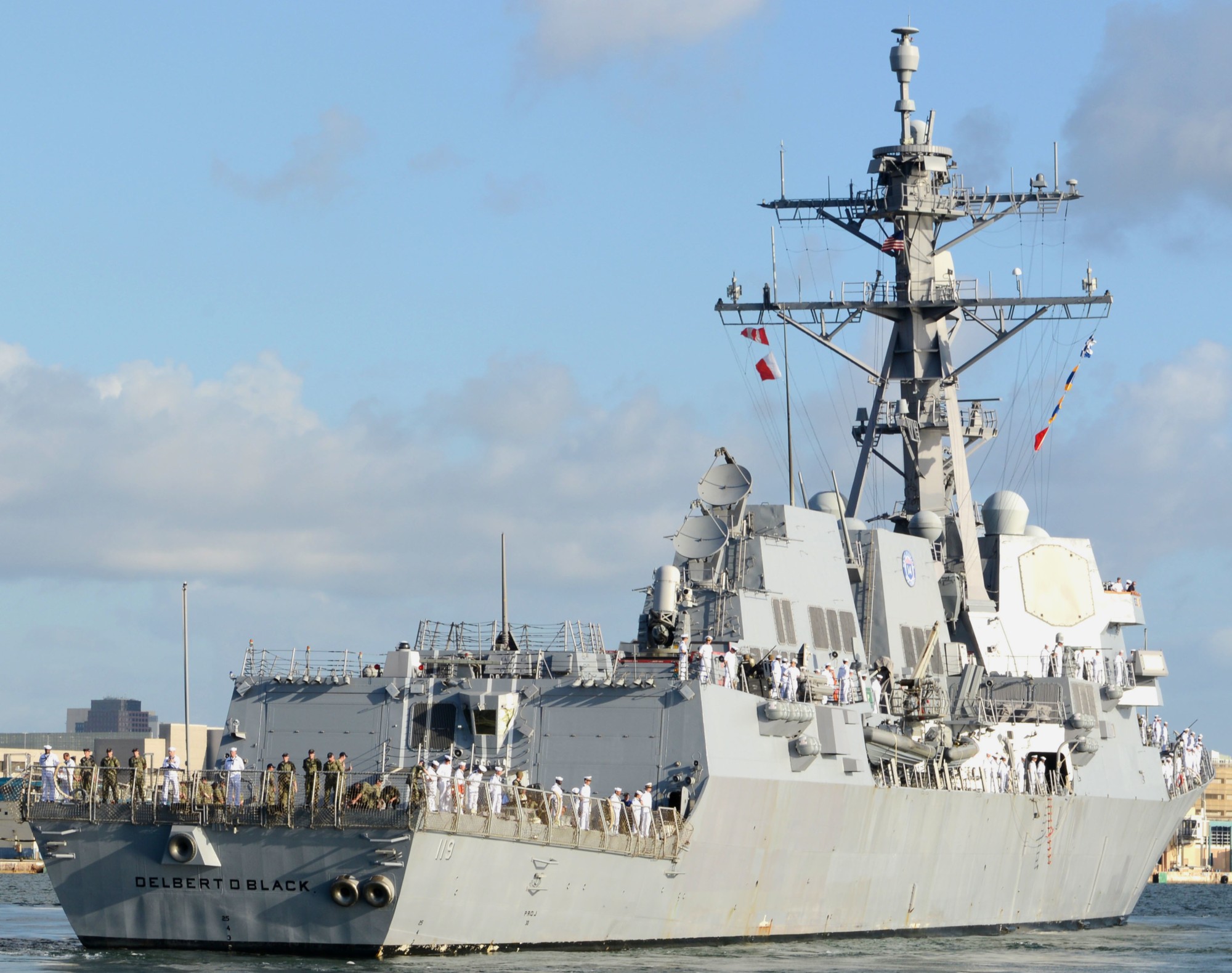 ddg-119 uss delbert d. black arleigh burke class guided missile destroyer us navy aegis 15 fleet week port everglades florida