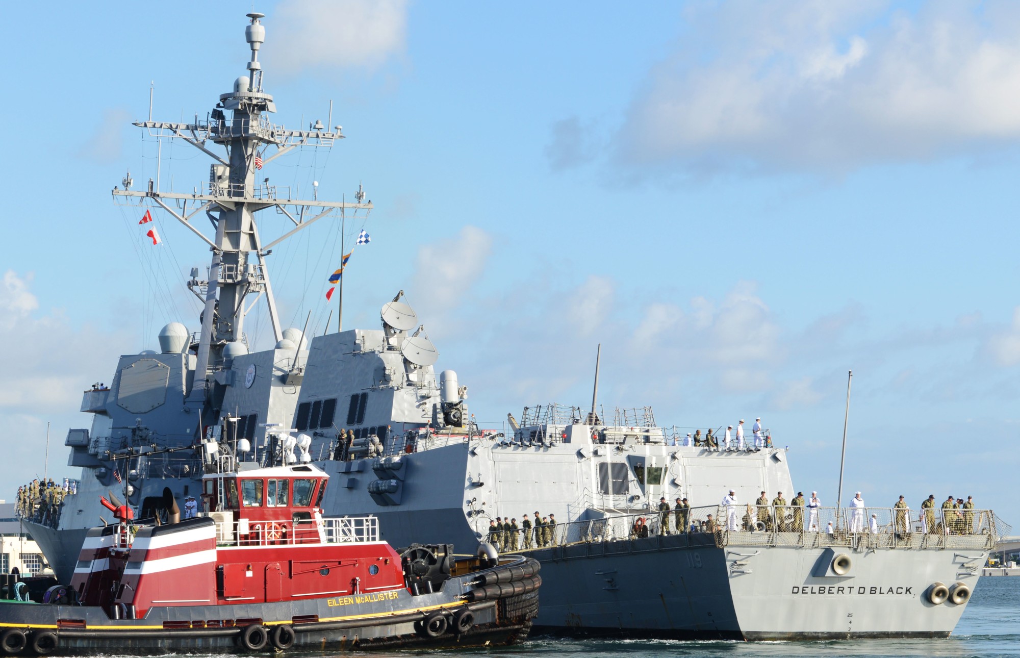 ddg-119 uss delbert d. black arleigh burke class guided missile destroyer us navy aegis 16 port everglades florida