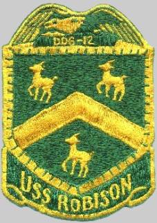 DDG-12 USS Robison patch crest insignia