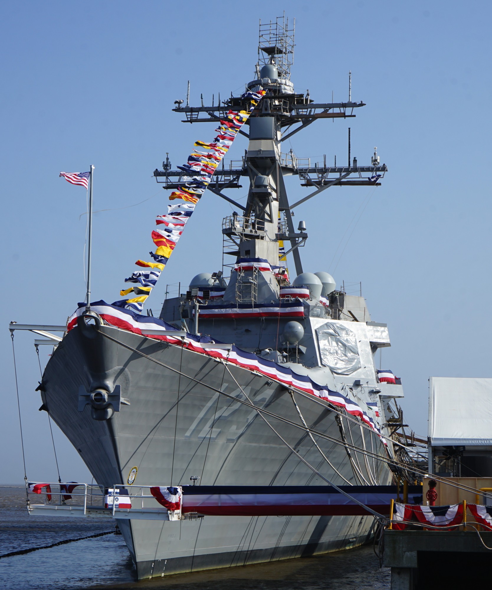 ddg-123 uss lenah h. sutcliffe higbee arleigh burke class guided missile destroyer aegis hii ingalls us navy 03 christening ceremony