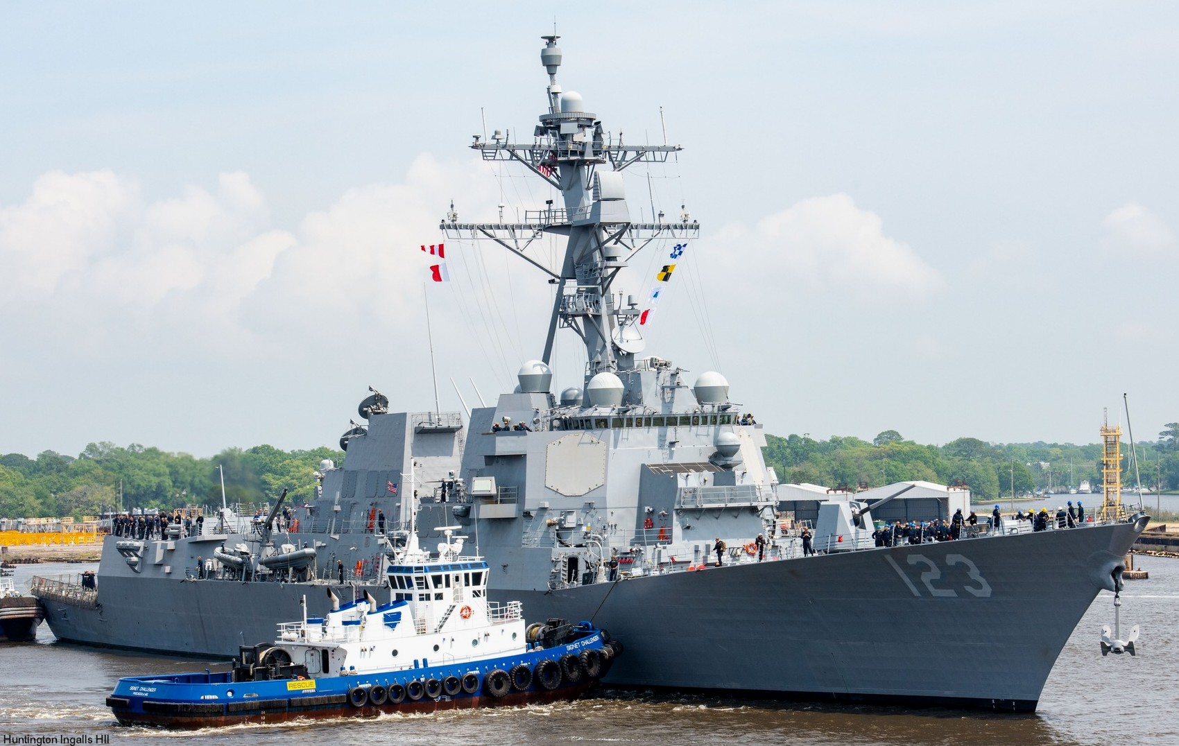 ddg-123 uss lenah h. sutcliffe higbee arleigh burke class guided missile destroyer aegis hii ingalls us navy 16x