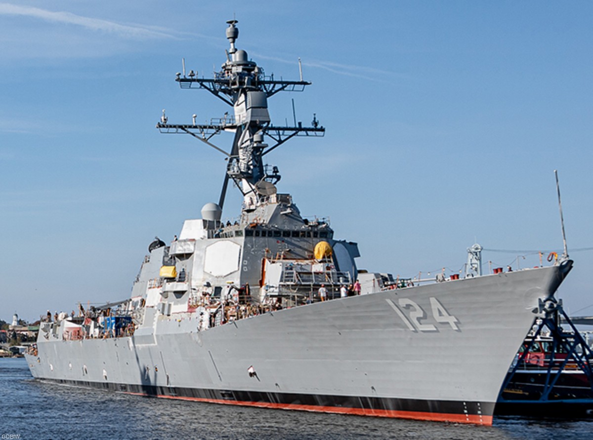 ddg-124 uss harvey c. barnum arleigh burke class guided missile destroyer aegis us navy gdbiw bath maine 19