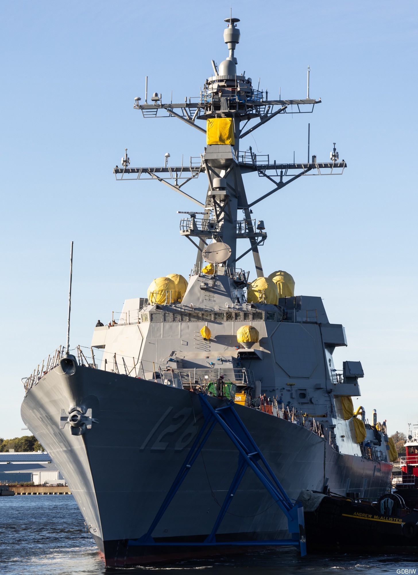 uss louis h. wilson jr. ddg-126 arleigh burke class guided missile destroyer launching floating off bath iron works maine 2025 06