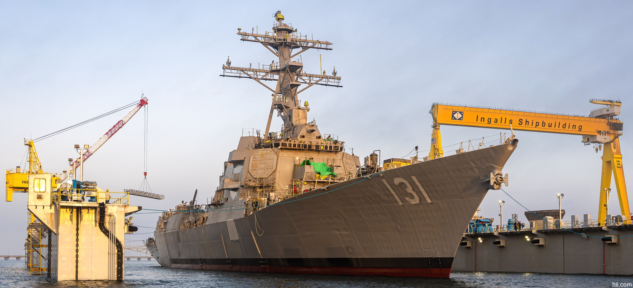 uss george m. neal ddg-131 arleigh burke class guided missile destroyer launching huntington ingalls pascagoula april 2026 03