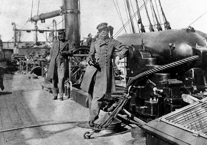 Raphael Semmes and Lt. Kell aboard CSS Alabama