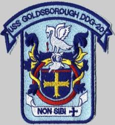 DDG-20 USS Goldsborough patch crest insignia
