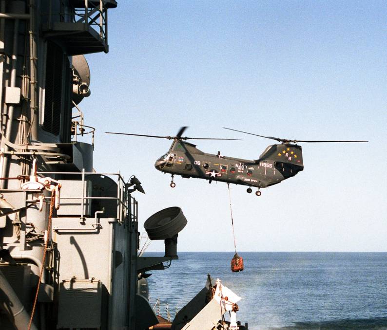 DDG-20 USS Goldsborough during a VERTREP