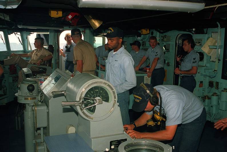 helm of DDG-20 USS Goldsborough