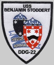 DDG-22 USS Benjamin Stoddert patch crest insignia