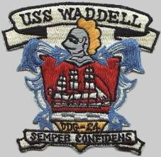 DDG-24 USS Waddell patch crest insignia