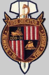 DDG-31 USS Decatur patch crest insignia