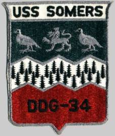 DDG-34 USS Somers patch crest insignia