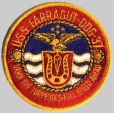 DDG-37 USS Farragut patch crest insignia