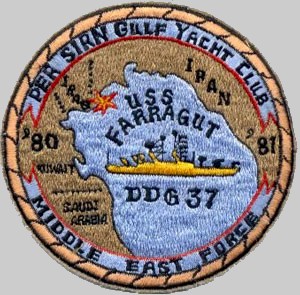 DDG-37 USS Farragut cruise patch
