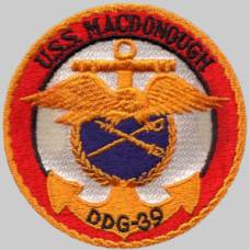 DDG-39 USS Macdonough patch crest insignia