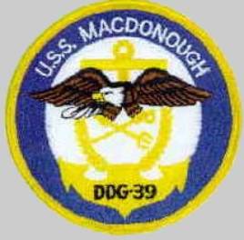DDG-39 USS Macdonough patch crest insignia