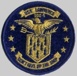 DDG-4 USS Lawrence patch crest insignia