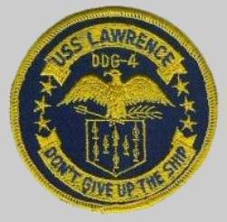 DDG-4 USS Lawrence patch crest insignia