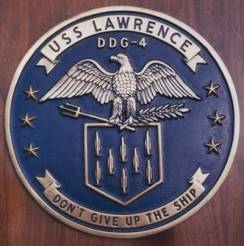 DDG-4 USS Lawrence plaque